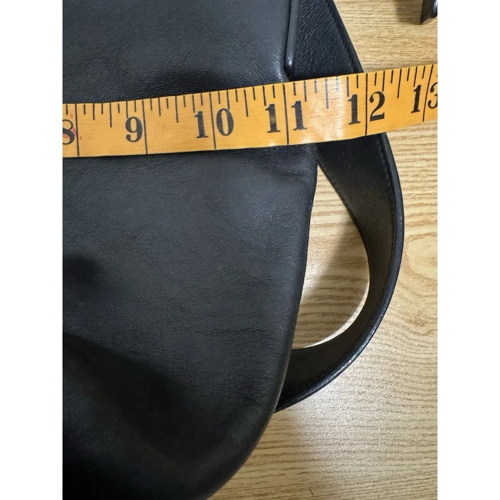 Vintage Coach Legacy Gloved Tan 9186 Black Leather Bucket Shoulder Bag Hobo Soho